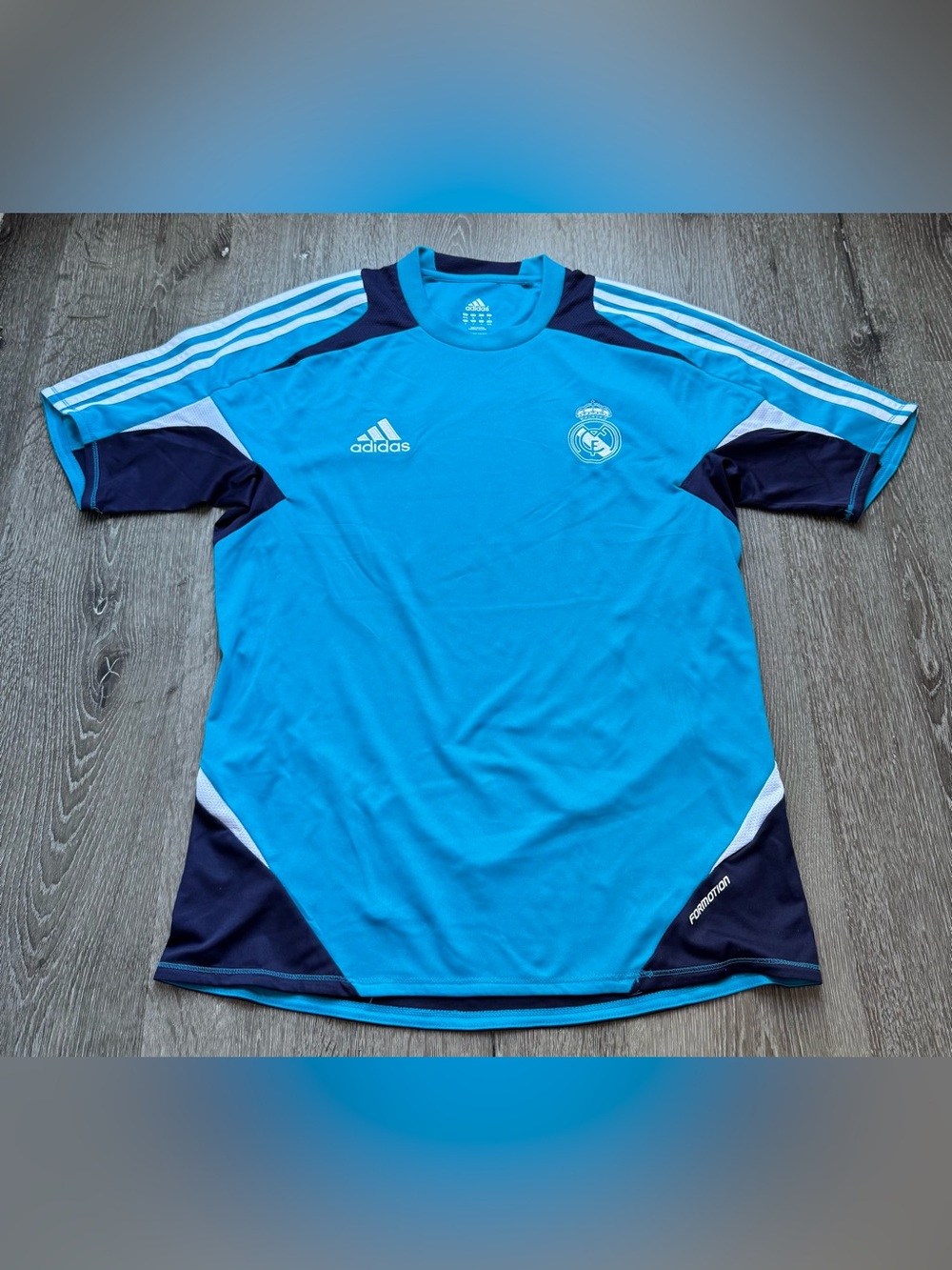 Adidas Real Madrid 2012 Training Jersey Formation Blue Soccer Football Men’s M